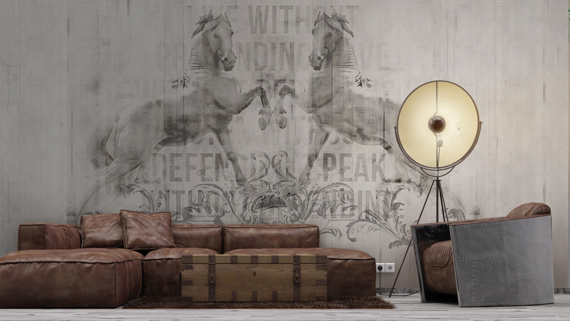 Horse Background Wall with Words